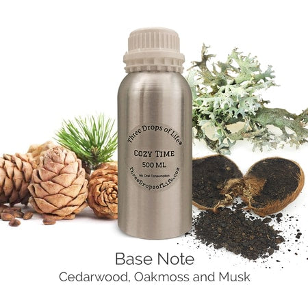 Ember & Co Cozy Time fragrance oil amber bottle with black cap