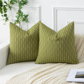 Ember & Co sage green linen throw pillow covers set of 2 with woven texture